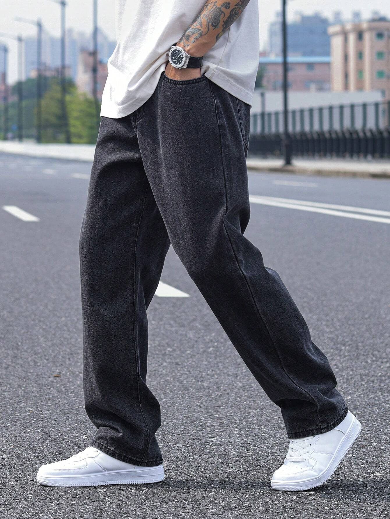 KOTTY Straight Fit Men Black Jeans