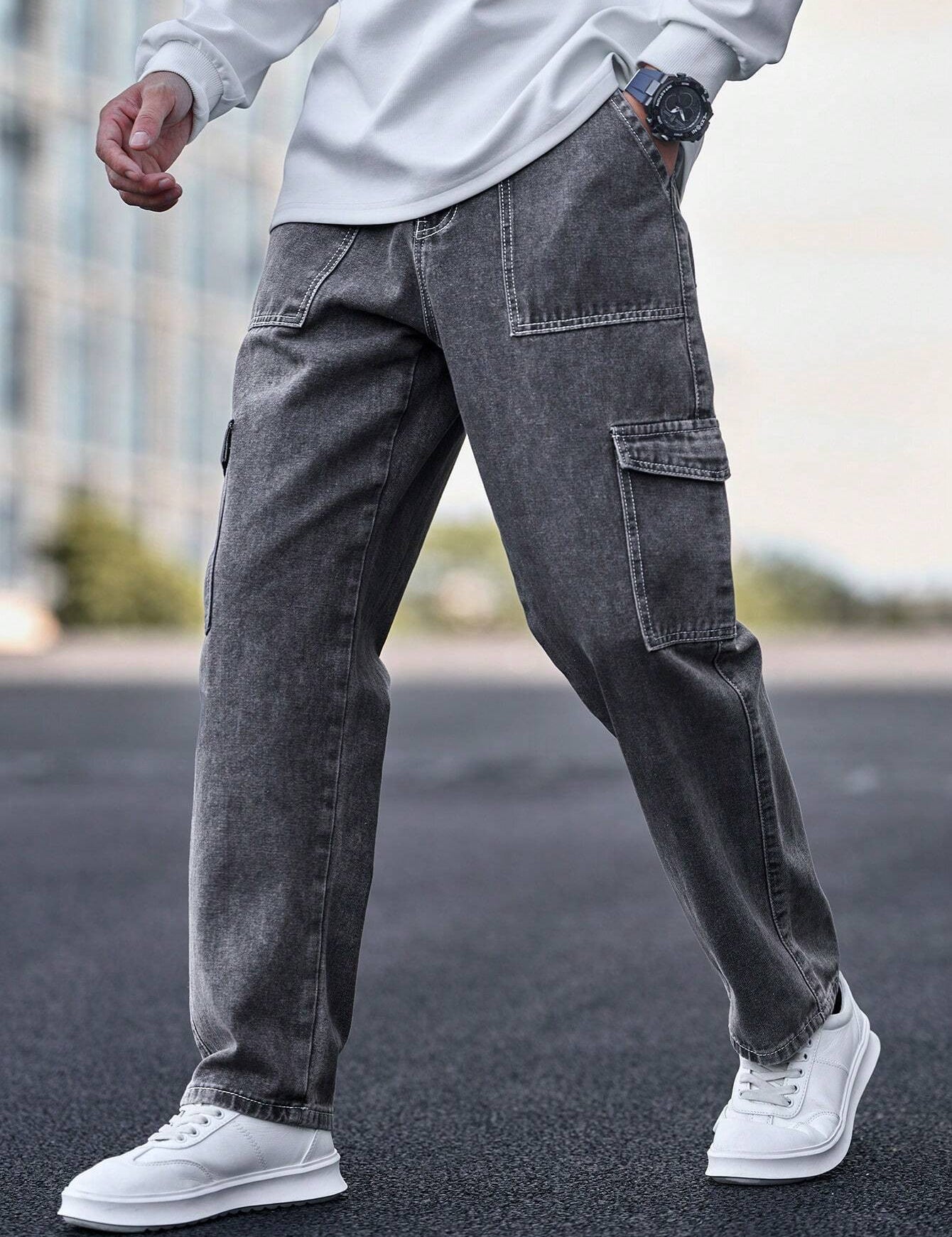 KOTTY Straight Fit Men Grey Jeans