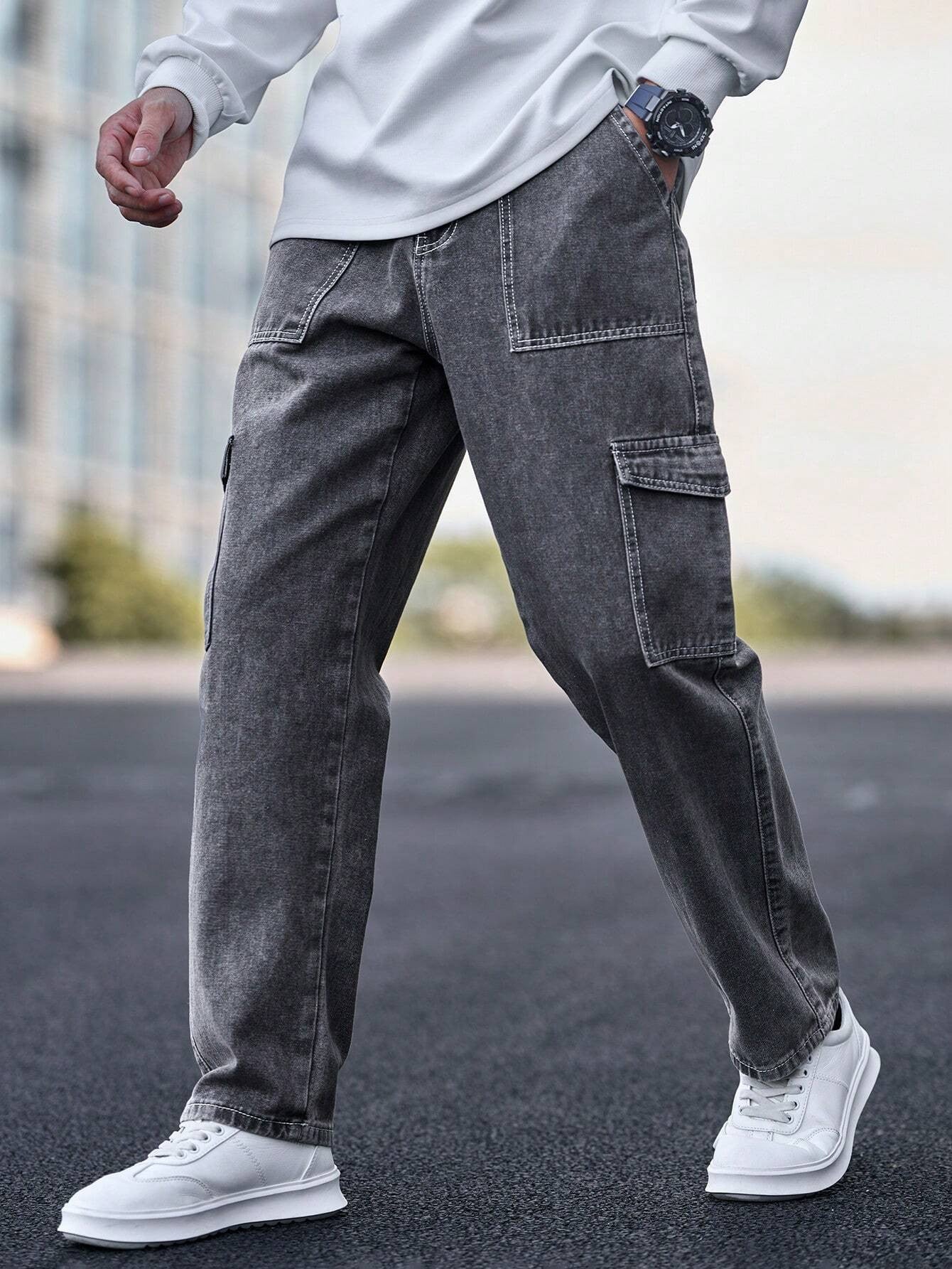 KOTTY Straight Fit Men Grey Jeans