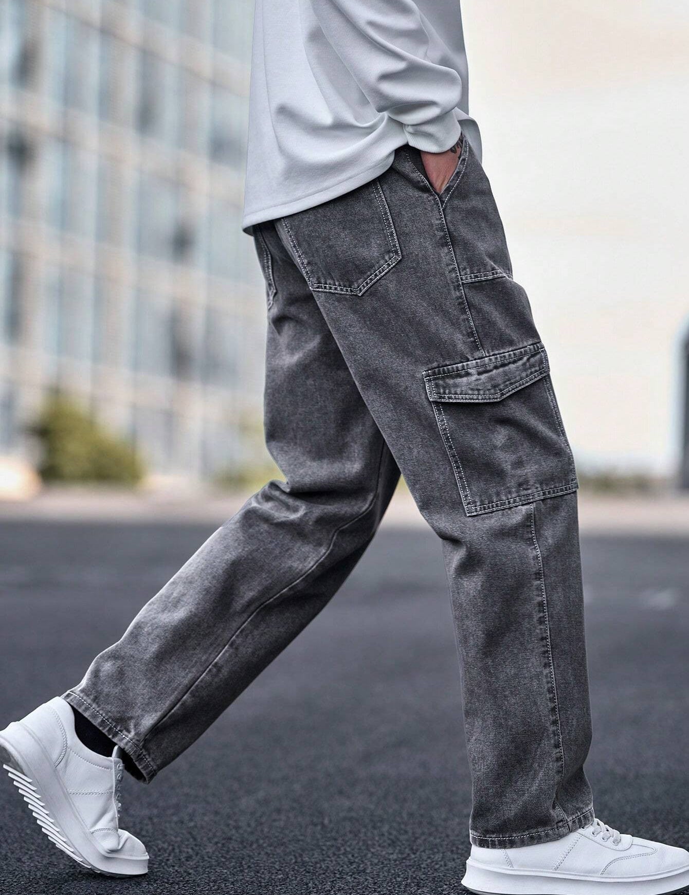 KOTTY Straight Fit Men Grey Jeans