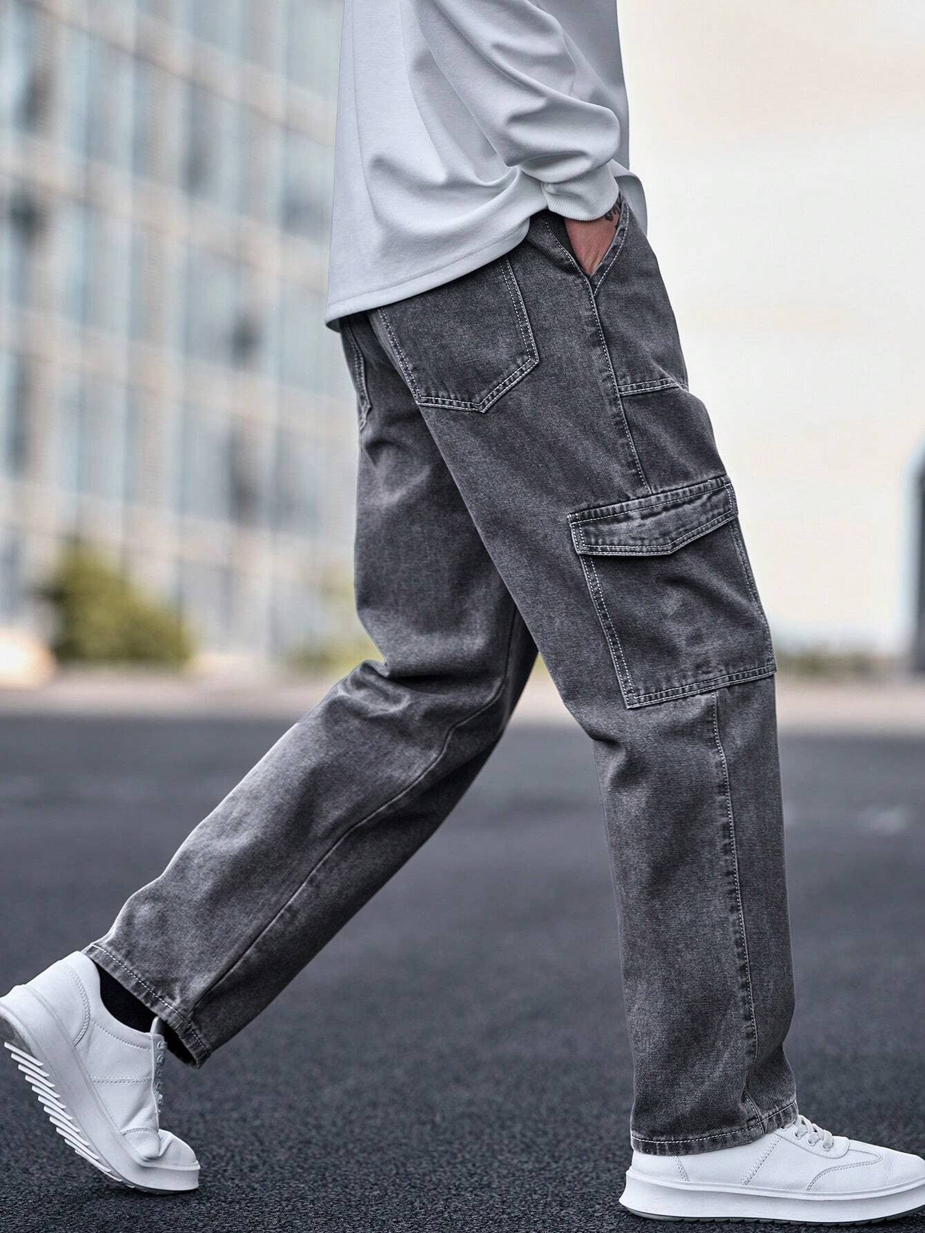 KOTTY Straight Fit Men Grey Jeans