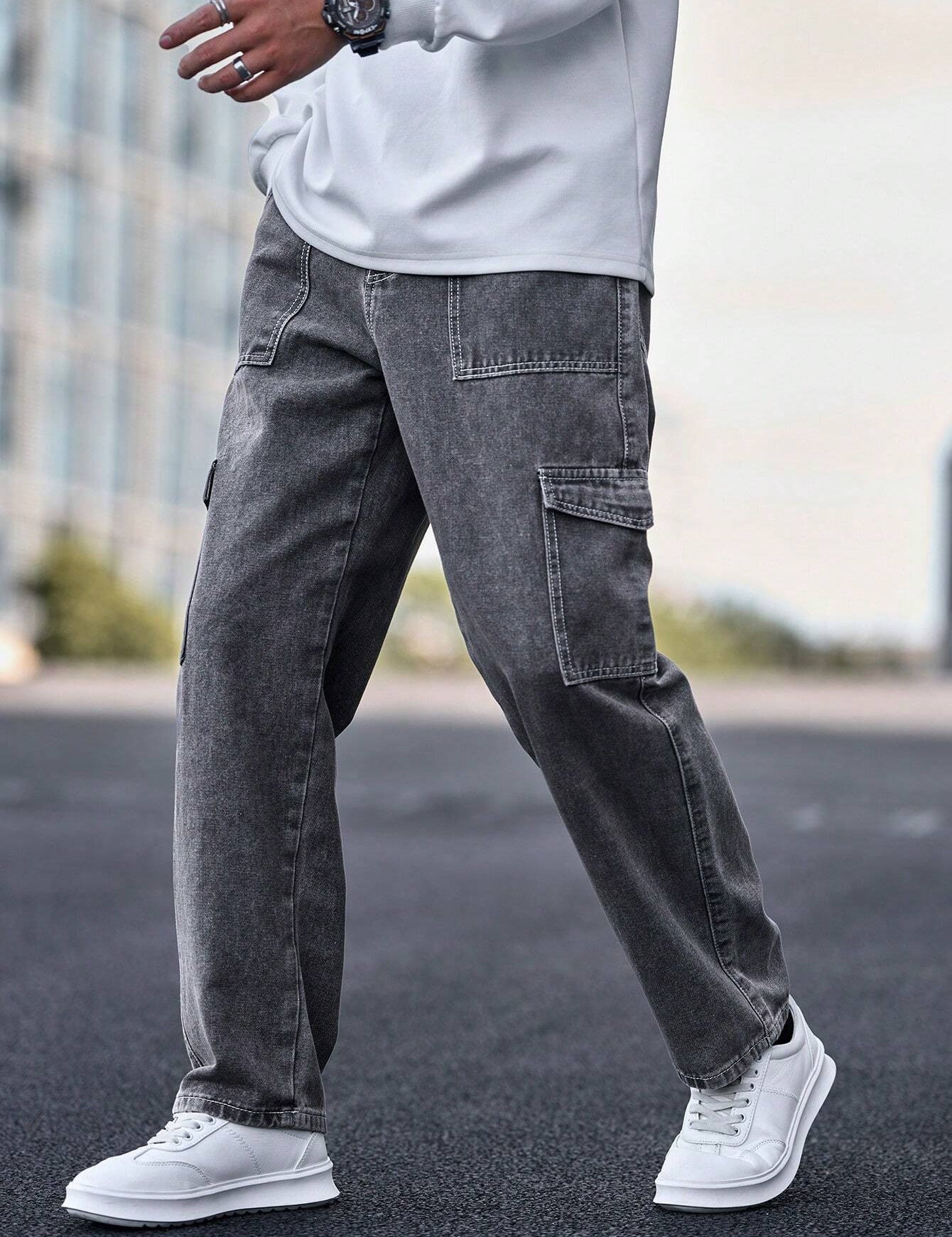 KOTTY Straight Fit Men Grey Jeans