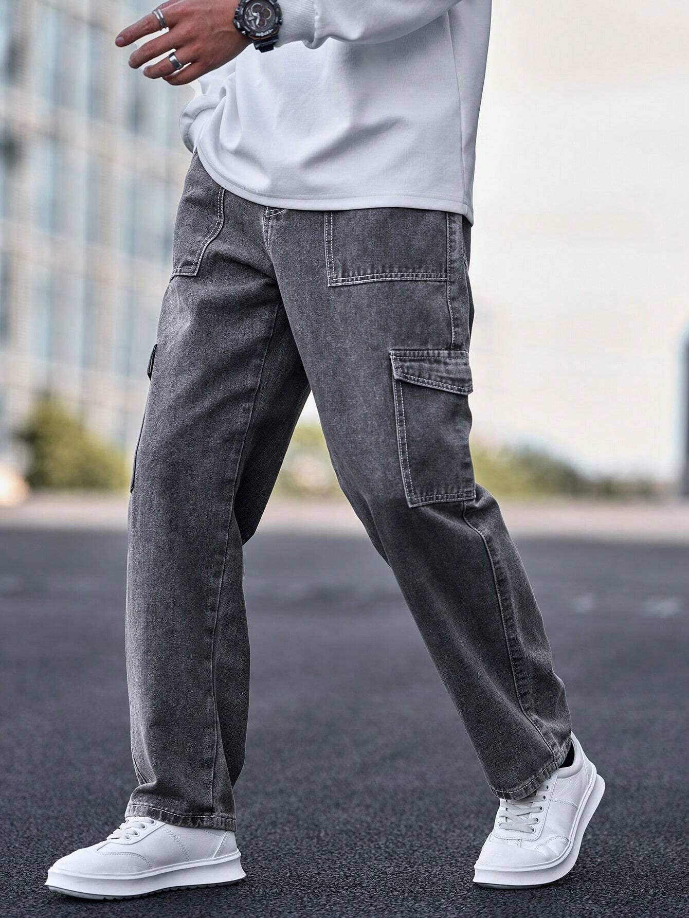 KOTTY Straight Fit Men Grey Jeans