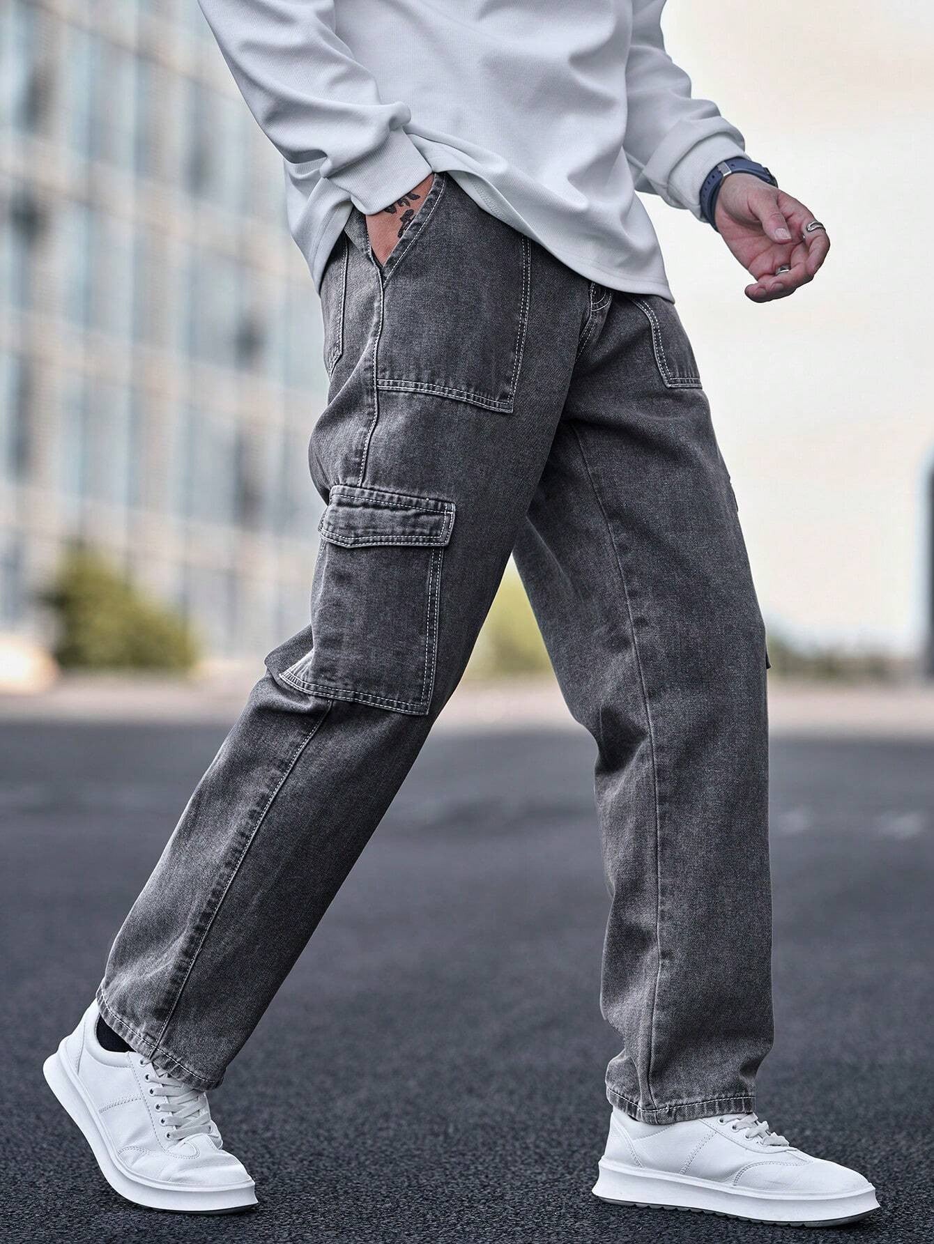 KOTTY Straight Fit Men Grey Jeans