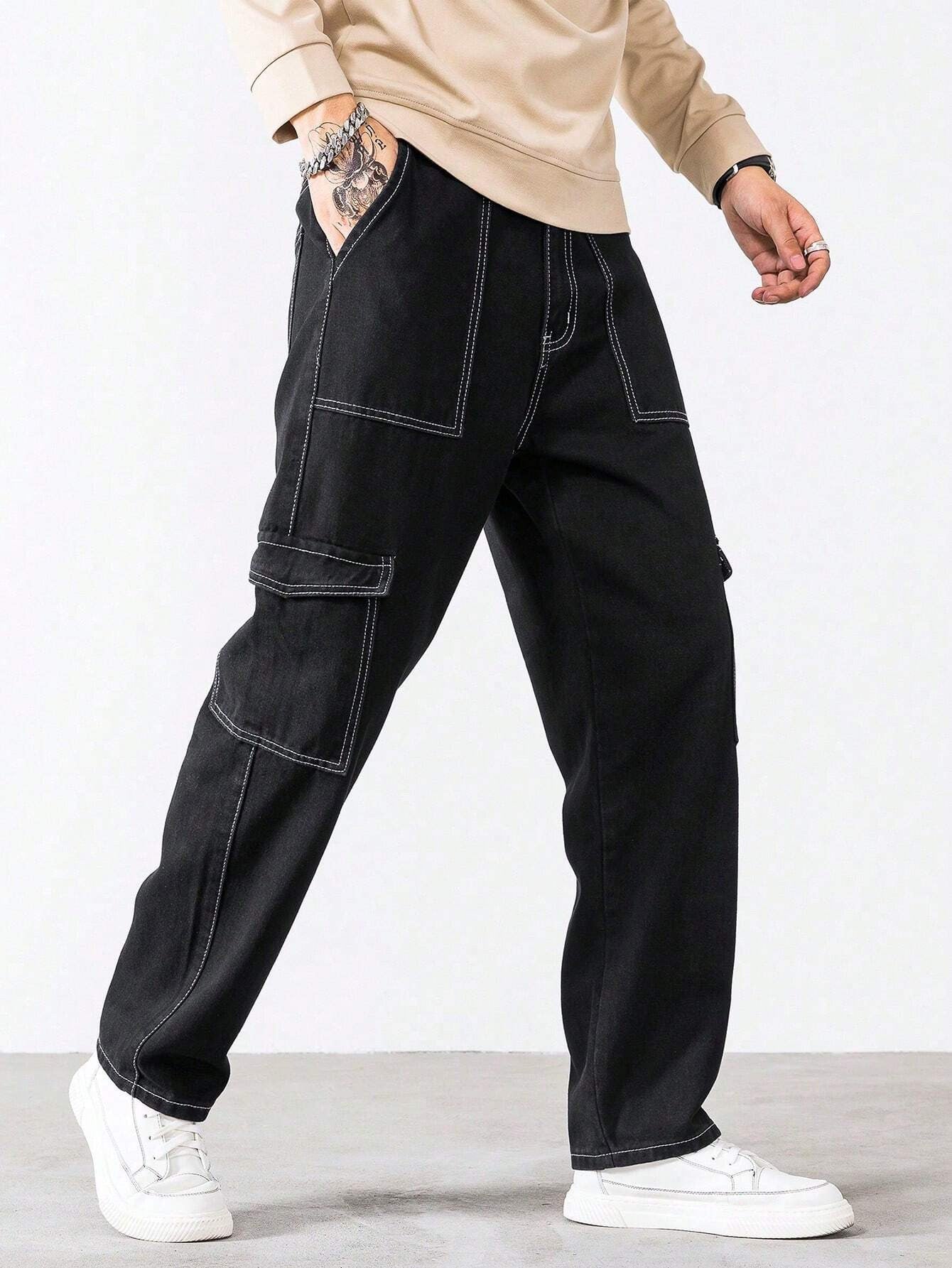 KOTTY Straight Fit Men Black Jeans