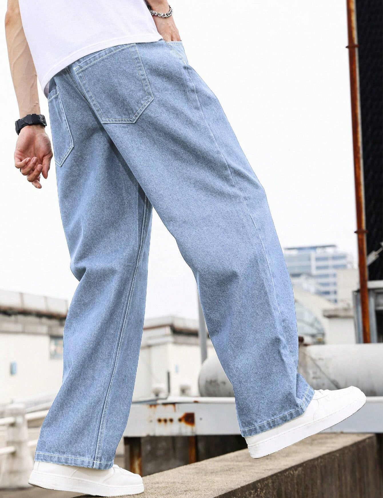 KOTTY Straight Fit Men Light Blue Jeans