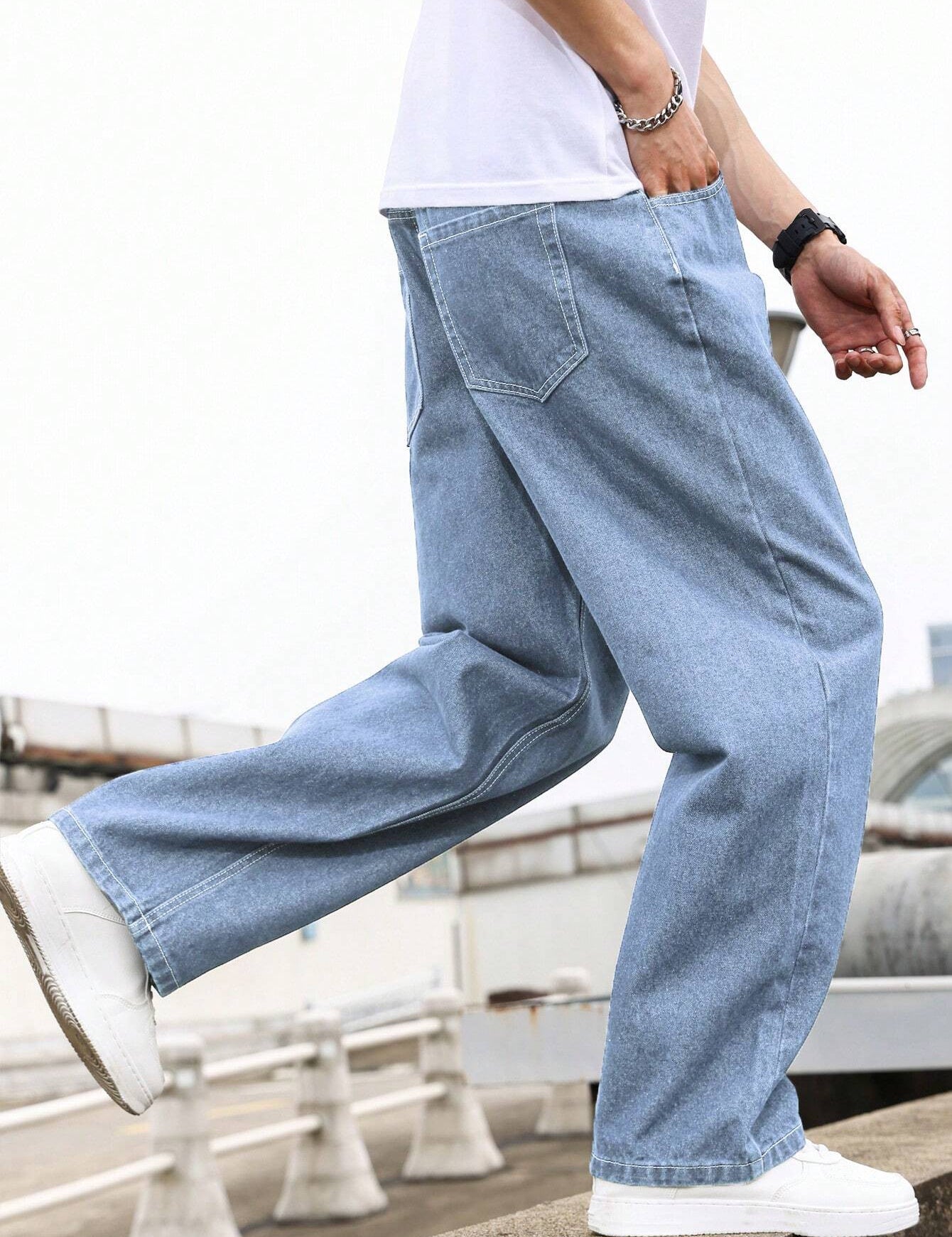 KOTTY Straight Fit Men Light Blue Jeans