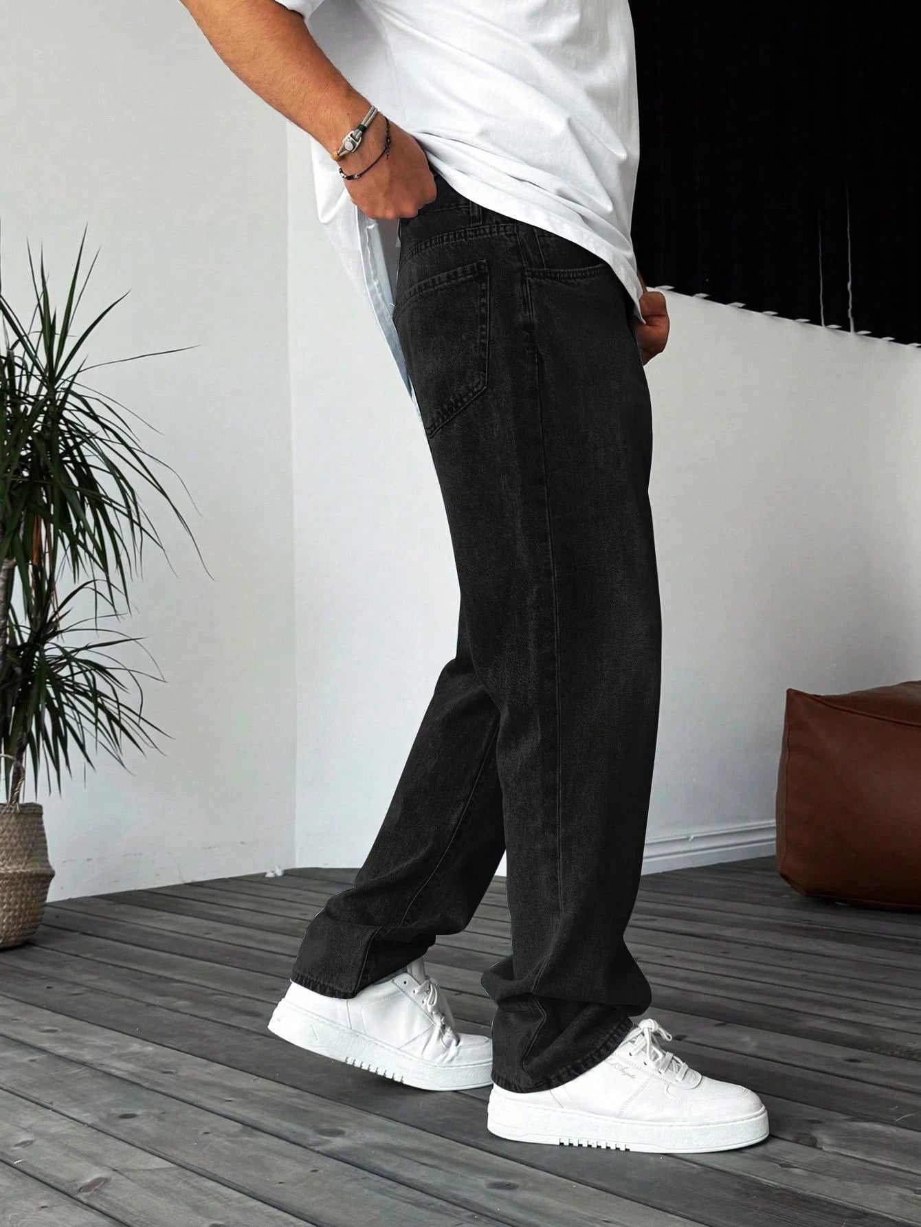 KOTTY Straight Fit Men Black Jeans