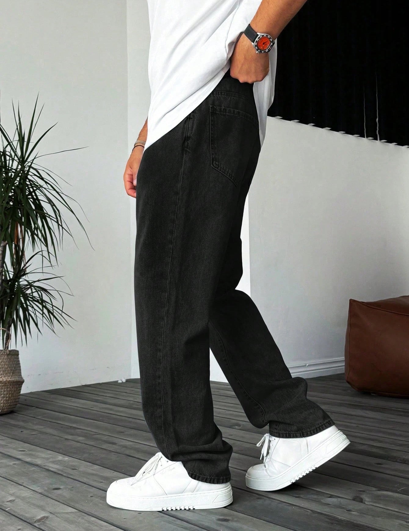 KOTTY Straight Fit Men Black Jeans