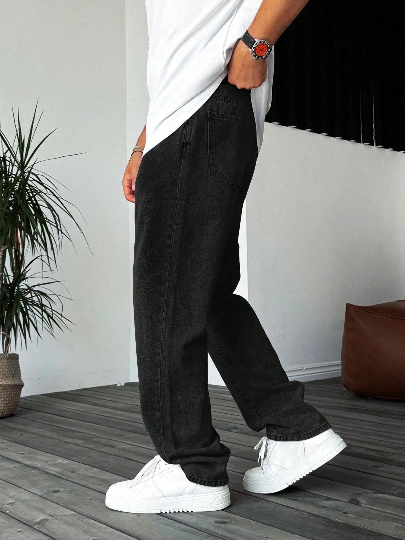 KOTTY Straight Fit Men Black Jeans
