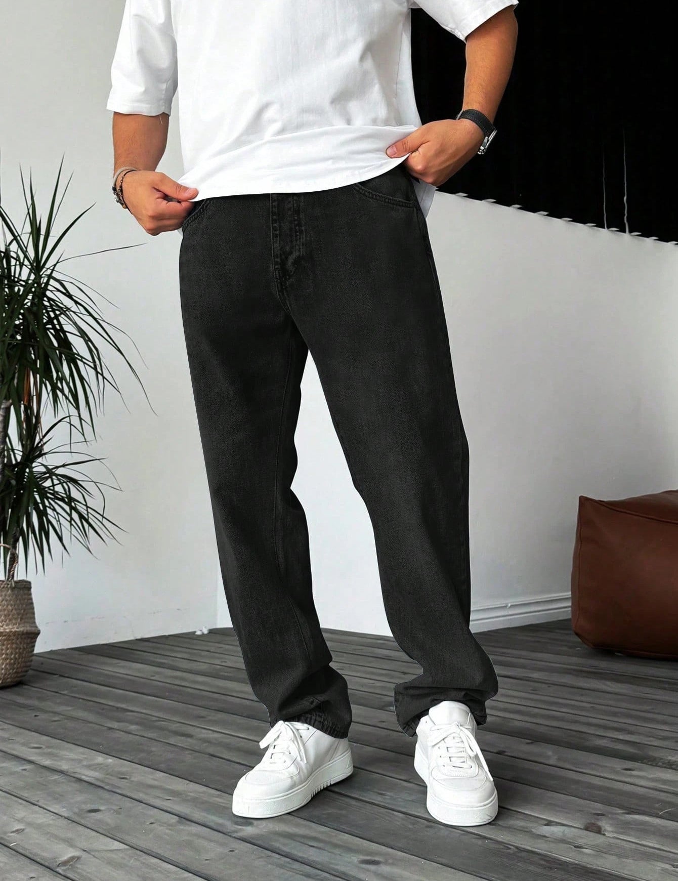 KOTTY Straight Fit Men Black Jeans