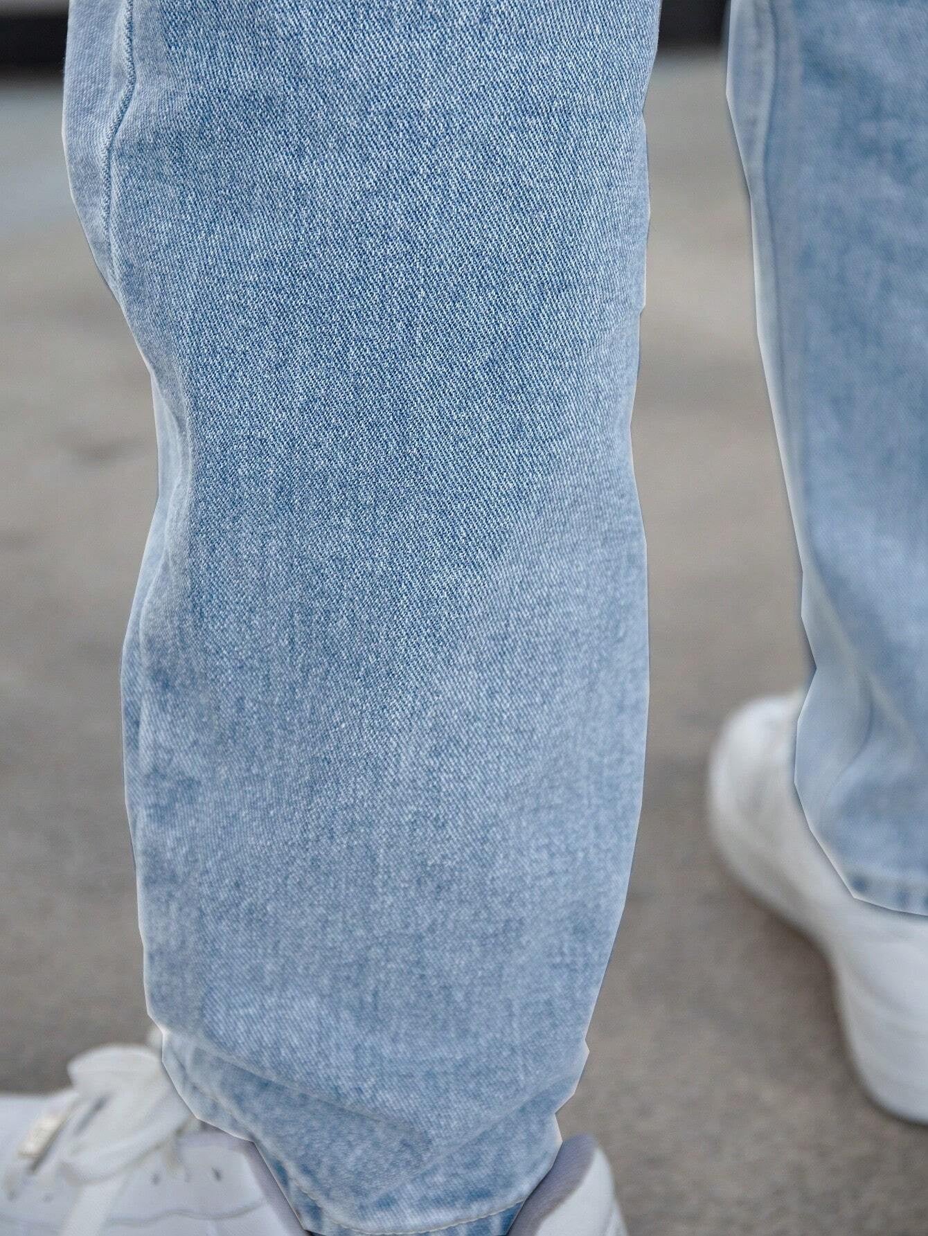 KOTTY Men's Solid Modern Shadow Blue Regular Jeans