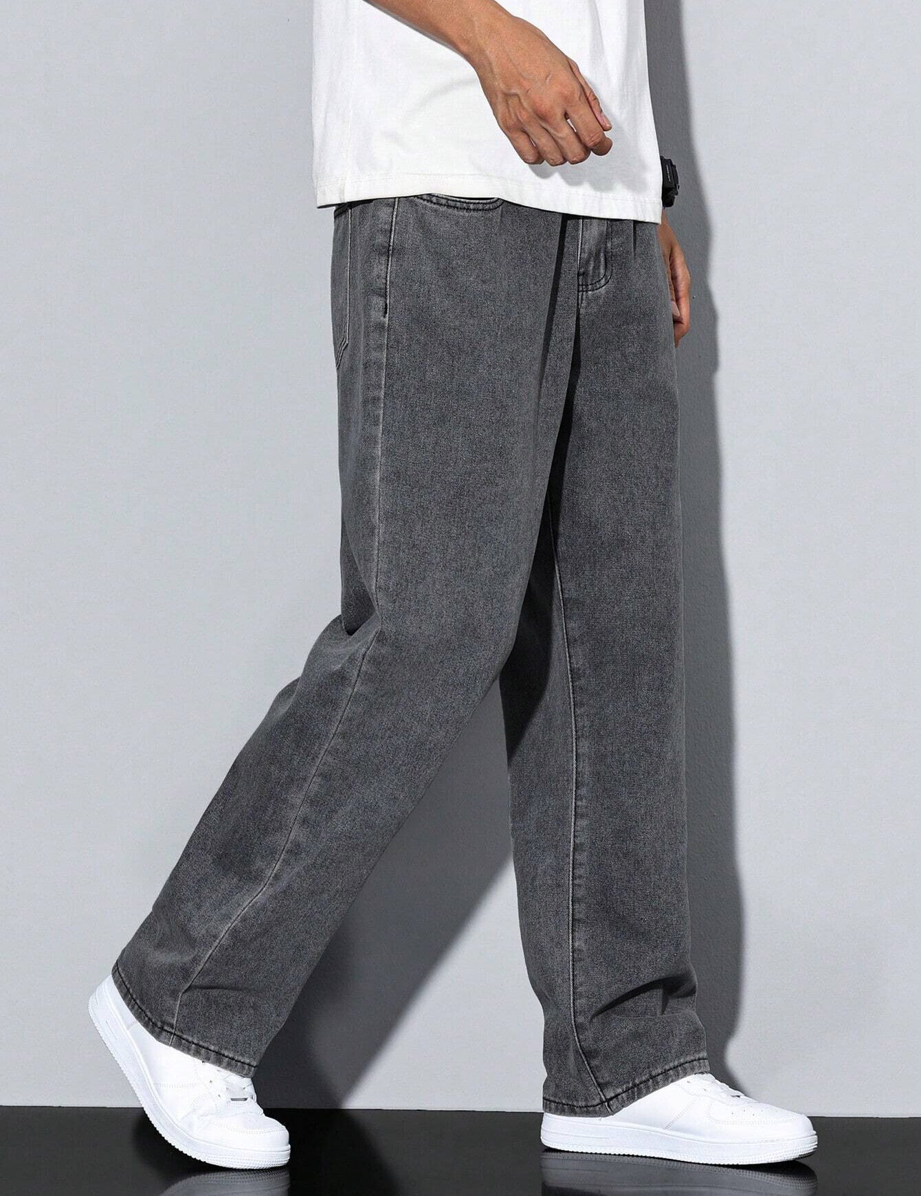 KOTTY Men's Solid Rurikon Grey Stylish Jeans