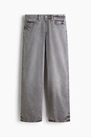 Men’s Grey Washed Wide Leg Jeans