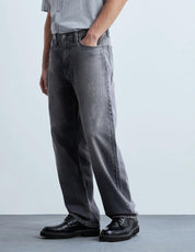 Men’s Grey Washed Straight Leg Jeans