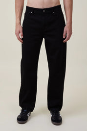 KOTTY Men's Regular Mid Rise Black Jeans