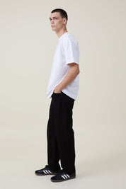 KOTTY Men's Regular Mid Rise Black Jeans