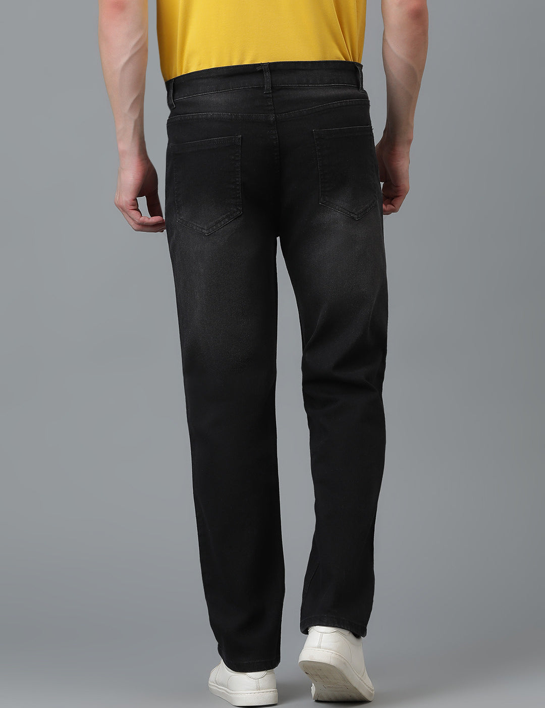 KOTTY Men's Solid Mid Rise Comfortable and Strechable Stylish Jeans