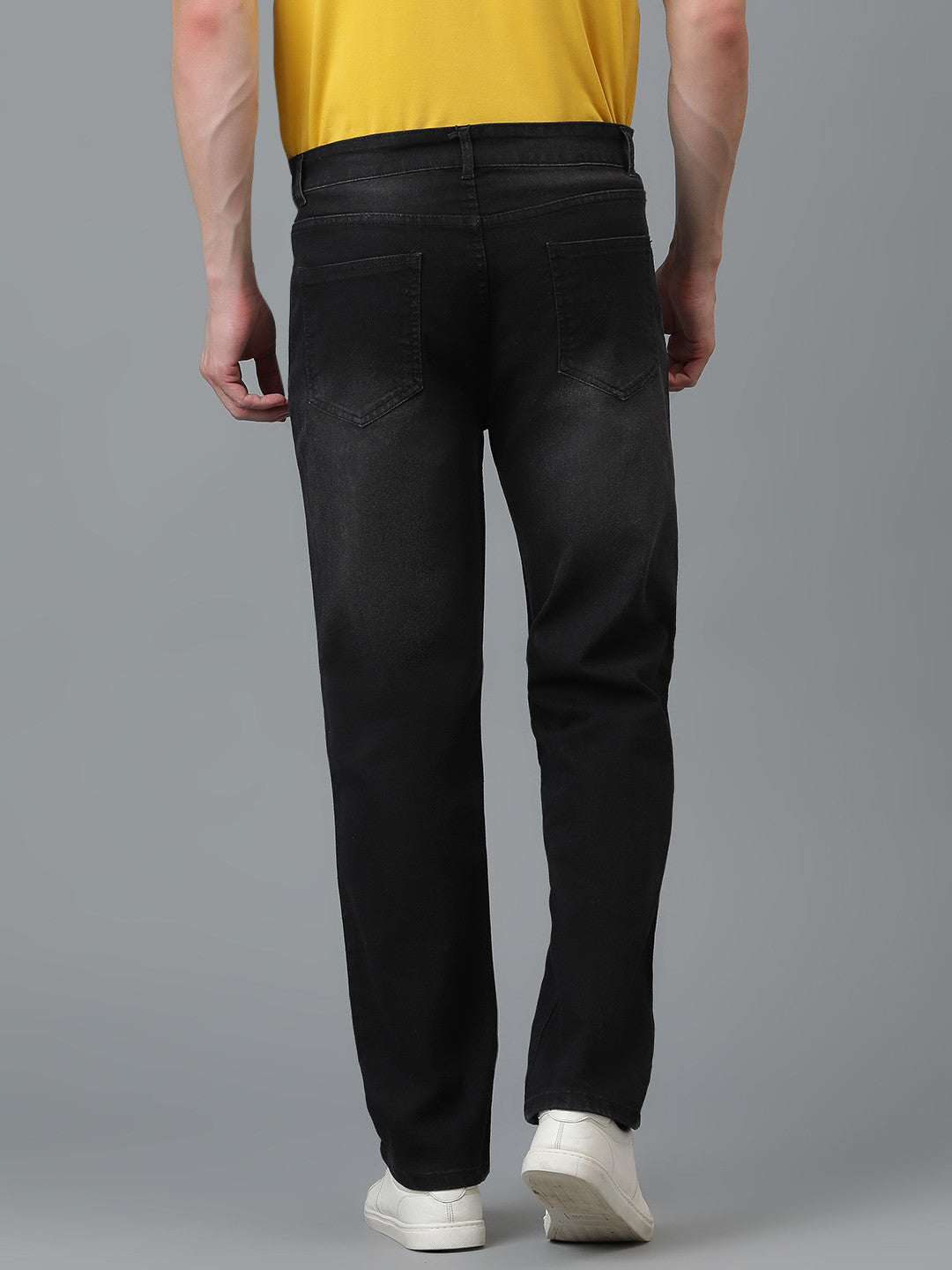 KOTTY Men's Solid Mid Rise Comfortable and Strechable Stylish Jeans
