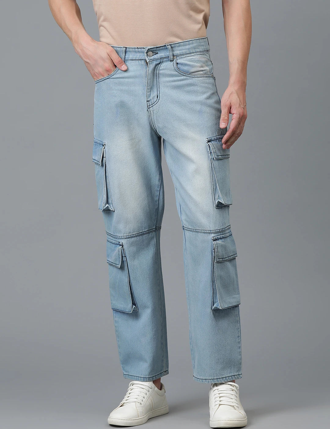 KOTTY Jogger Fit Men Light Blue Jeans