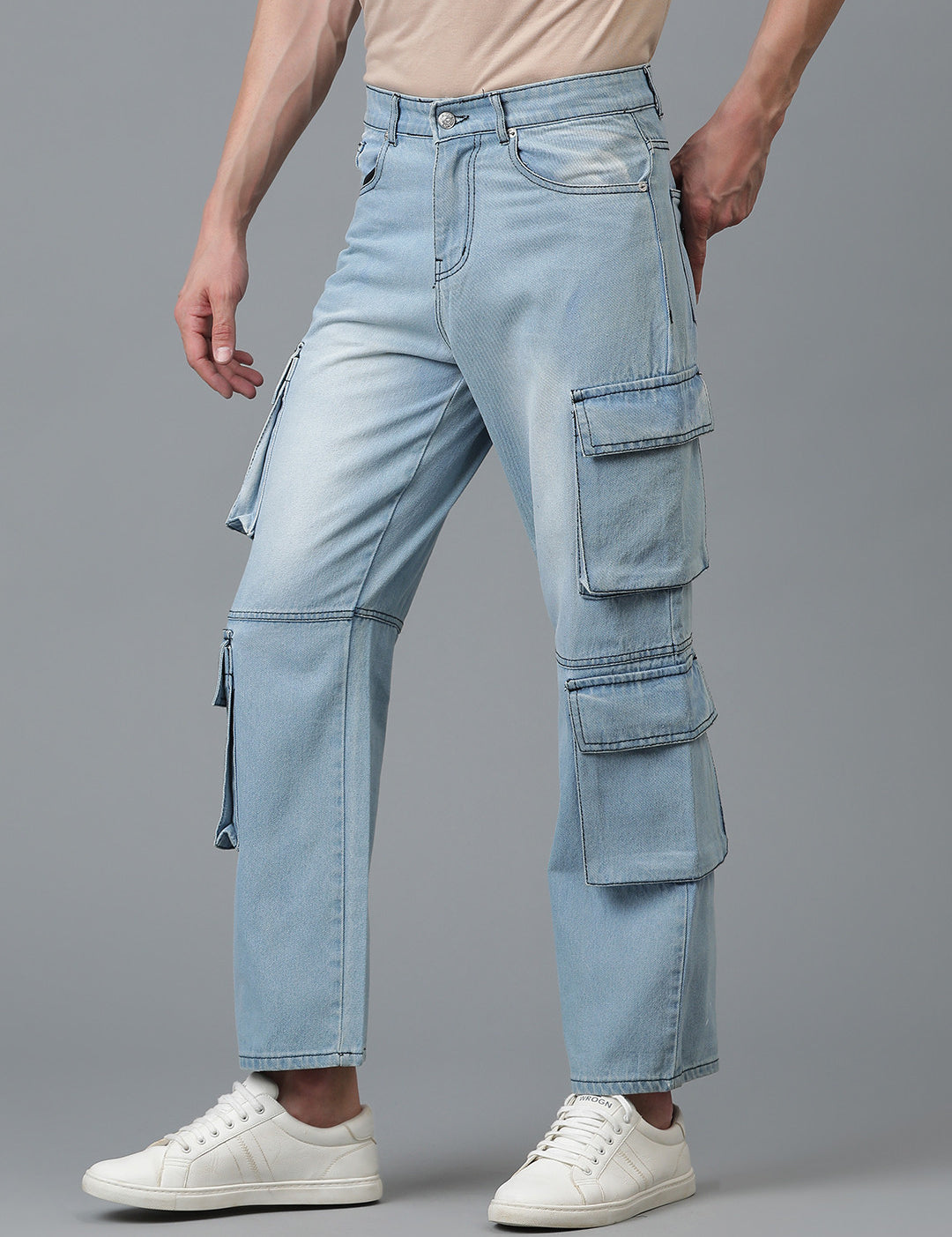 KOTTY Jogger Fit Men Light Blue Jeans