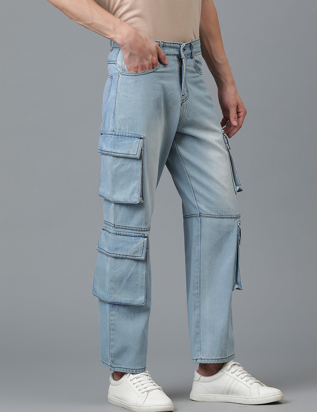 KOTTY Jogger Fit Men Light Blue Jeans