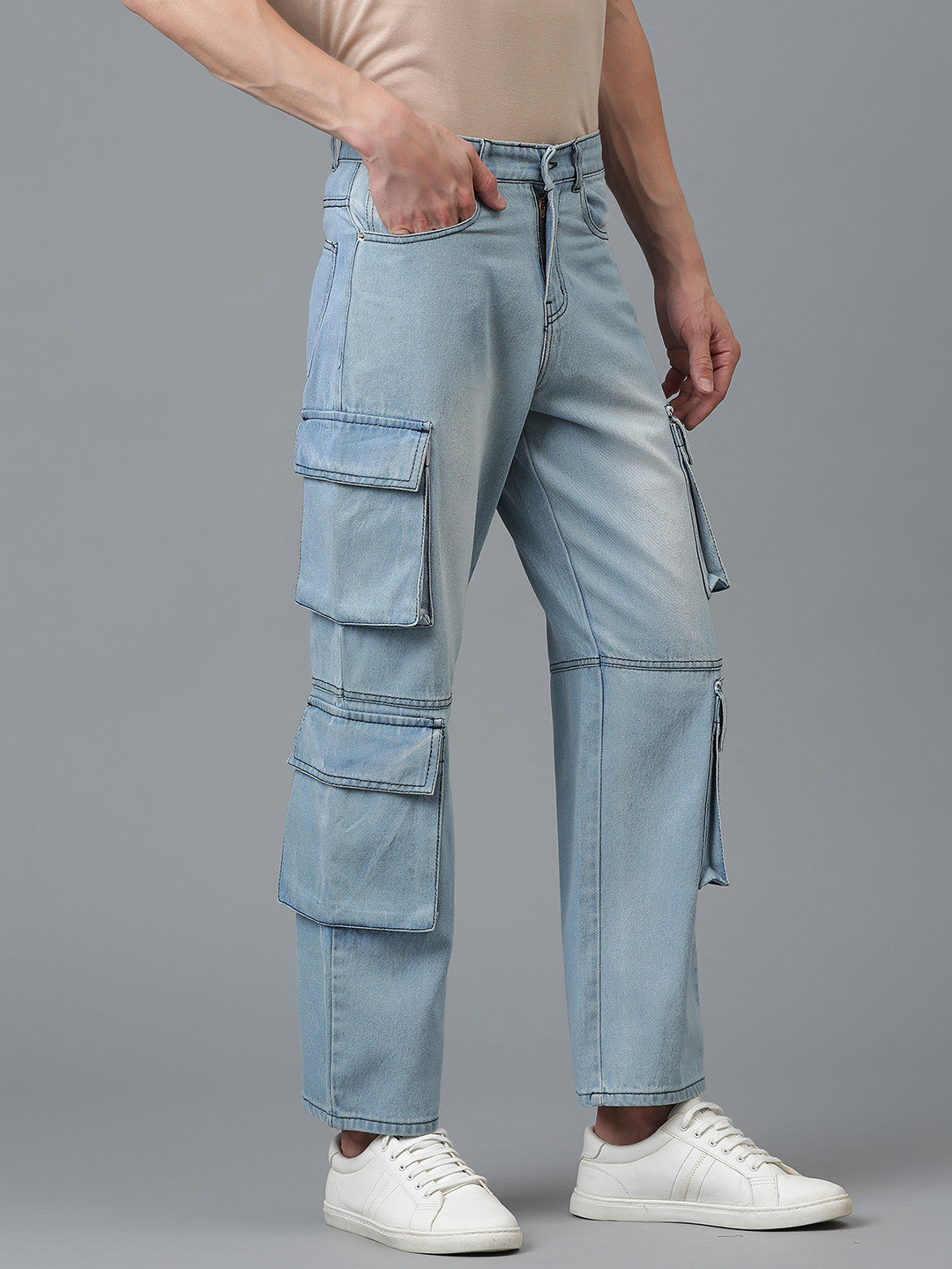 KOTTY Jogger Fit Men Light Blue Jeans