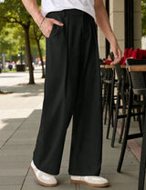 Men Mid-Rise Straight Fit Korean Trousers
