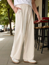 Men Mid-Rise Straight Fit Korean Trousers