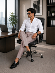 Men's Dusty Pink Tailored Dress Trousers