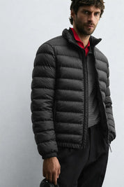 Men's Black Lightweight Quilted Puffer Jacket Winter