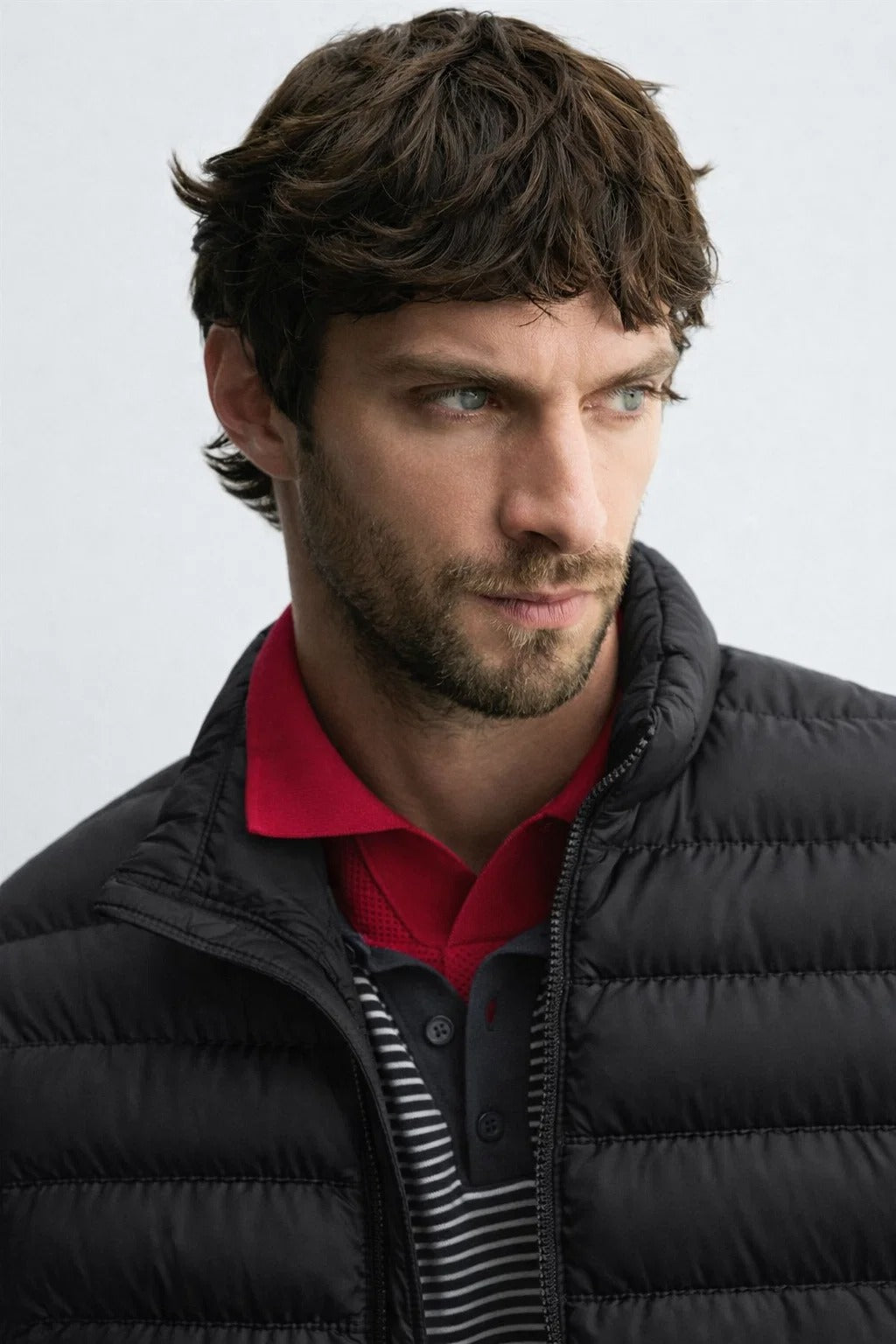 Men's Black Lightweight Quilted Puffer Jacket Winter