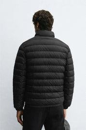 Men's Black Lightweight Quilted Puffer Jacket Winter