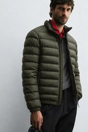 Men's Olive Lightweight Quilted Puffer Jacket Winter
