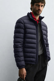 Men's Navy Blue Lightweight Quilted Puffer Jacket