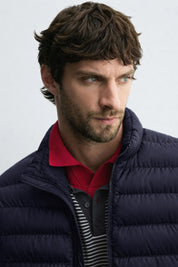 Men's Navy Blue Lightweight Quilted Puffer Jacket