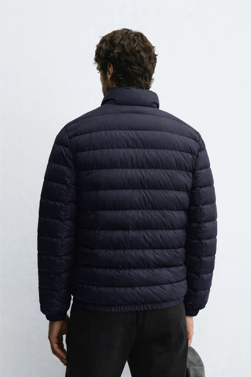 Men's Navy Blue Lightweight Quilted Puffer Jacket