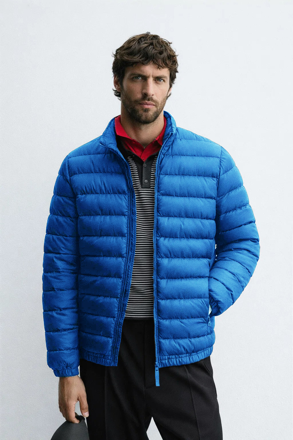 Men's Royal Blue Lightweight Quilted Puffer Jacket