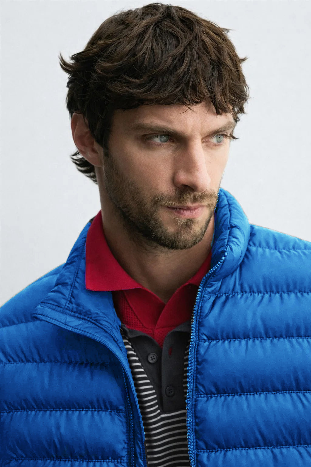 Men's Royal Blue Lightweight Quilted Puffer Jacket