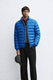 Men's Royal Blue Lightweight Quilted Puffer Jacket