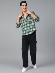KOTTY Men Checkered Casual White, Blue, Green Shirt 