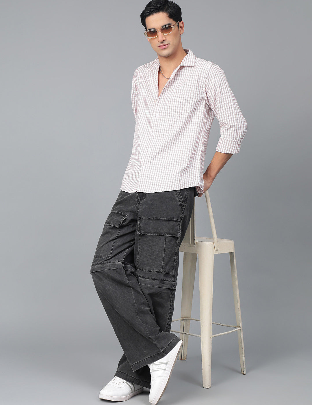 KOTTY Men Checkered Casual Multicolor Shirt 