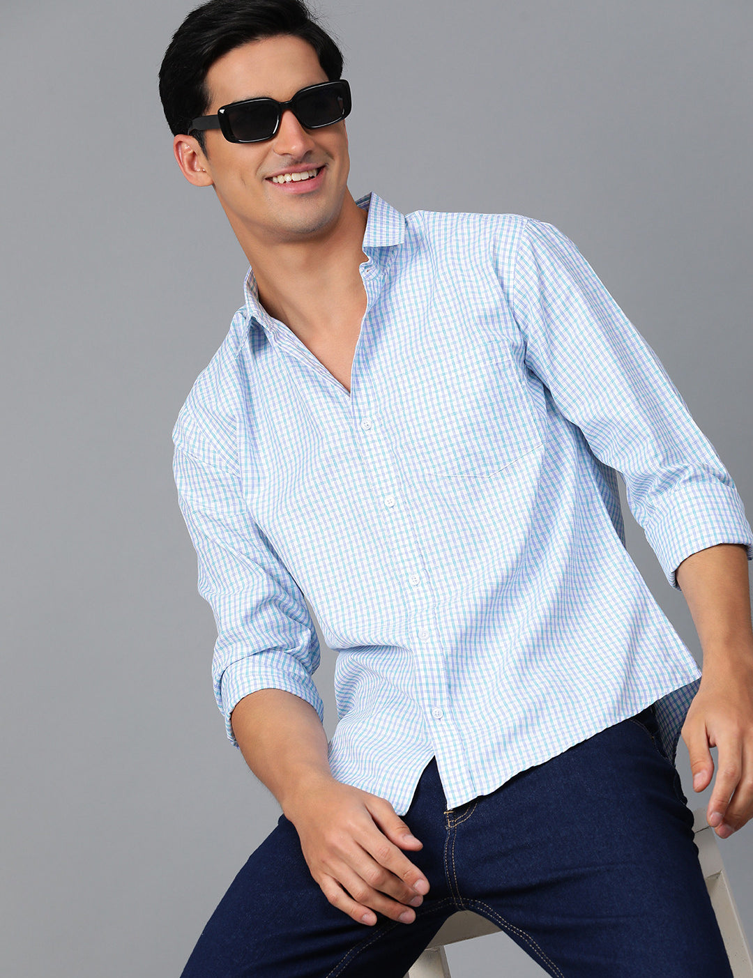 KOTTY Men Checkered Casual Multicolor Shirt 