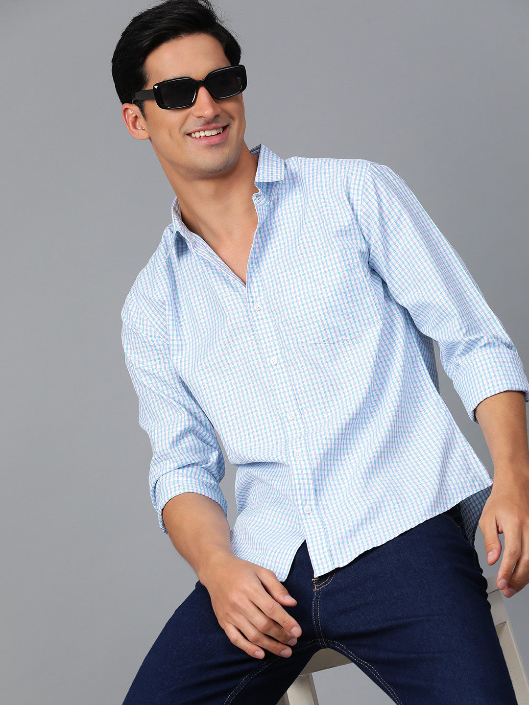 KOTTY Men Checkered Casual Multicolor Shirt 