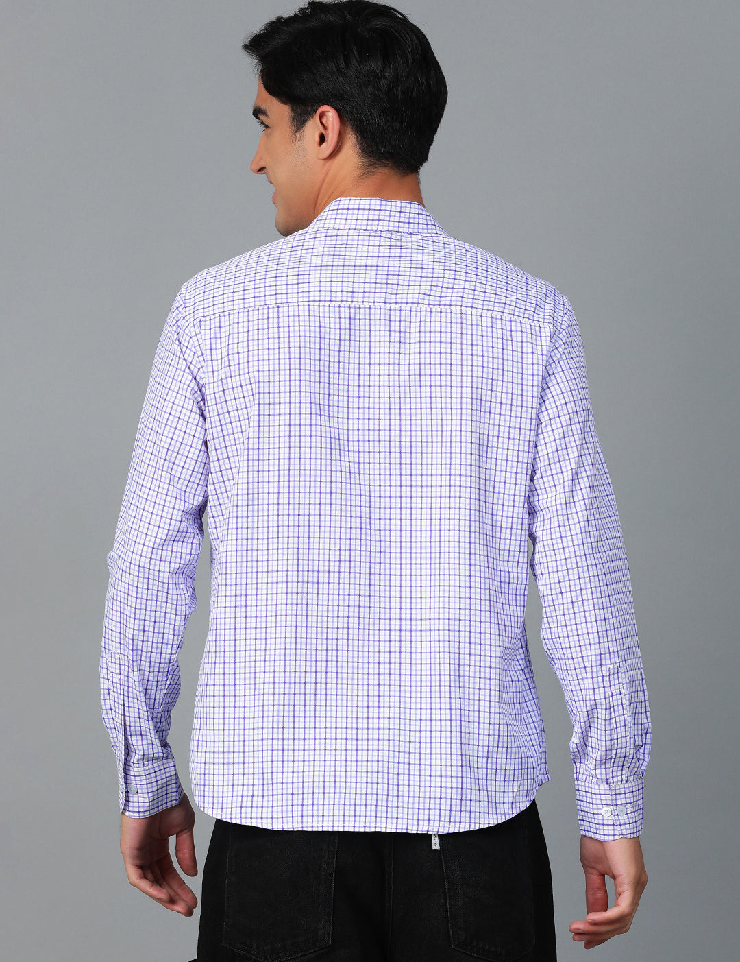 KOTTY Men Printed Casual Purple, White Shirt 