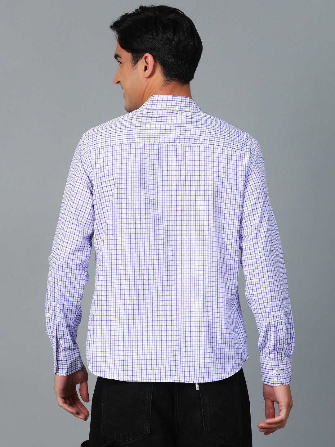 KOTTY Men Printed Casual Purple, White Shirt 