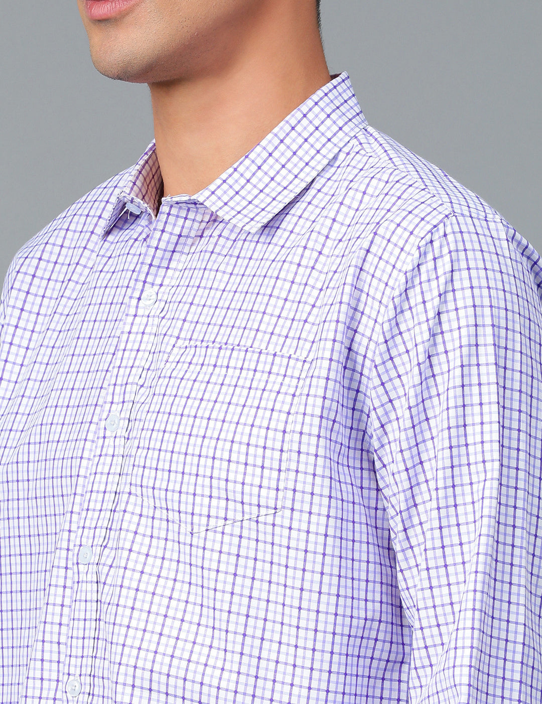 KOTTY Men Printed Casual Purple, White Shirt 