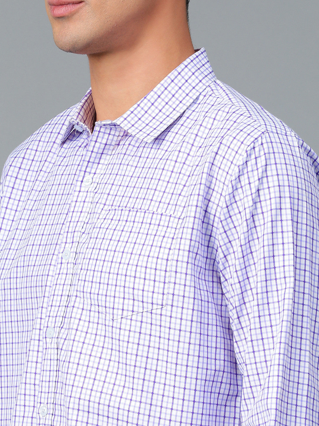 KOTTY Men Printed Casual Purple, White Shirt 