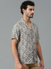 KOTTY Men Printed Casual Multicolor Shirt 