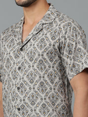 KOTTY Men Printed Casual Multicolor Shirt 